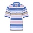 Micha Dames polo gestreept blauw / roze