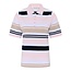 Micha Dames polo gestreept roze / marine