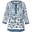 Barbara Lebek Blouse Lebek blauw / wit