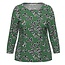 Erfo Shirt Erfo groen / zwart / wit gebloemd