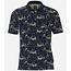 Redmond Redmond poloshirt donkerblauw beige dessin
