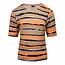 Brandtex Brandtex shirt gestreept oranje / beige