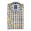 Redmond Redmond overhemd korte mouw blauw geel geruit
