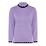 Micha Micha trui met turtleneck lila / marine