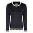 Micha Micha trui met turtleneck marine / wit