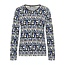 Barbara Lebek Barbara Lebek shirt zwart / blauw motief
