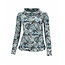 Sensia Sensia blouson shawlkraag grijs / blauw