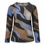 Gabriella K. Gabriella K. zacht shirt antraciet / blauw