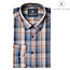 Chris Cayne Chris Cayne overhemd bruin blauw geruit