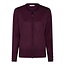 Micha Micha vest met knoopsluiting aubergine