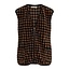 Dreamstar Dreamstar gilet teddystof zwart / toffee ‘Beer’