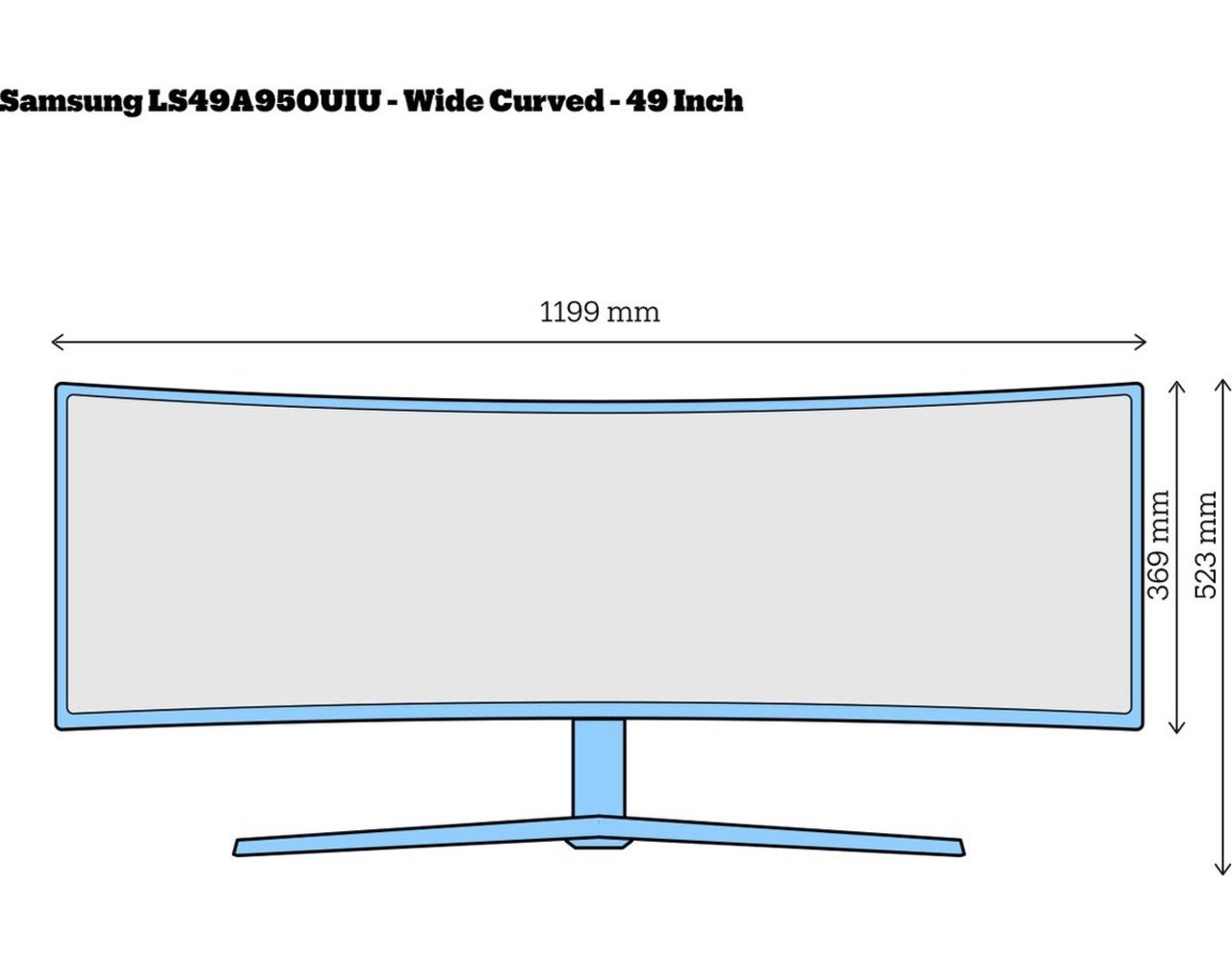 samsung 49 dimensions