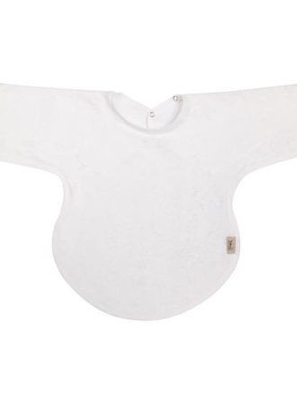 Timboo BIB with sleeves press studs / White