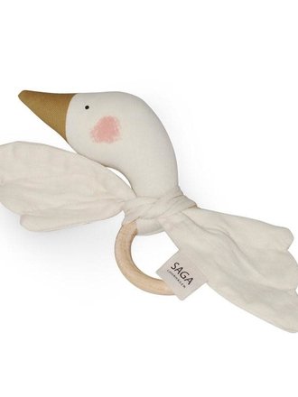 Saga Teething Goose - Helga - Cream