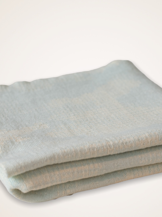 Knitted Blanket - Ecru/L.Green