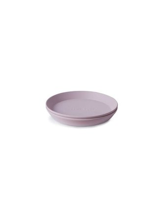 Mushie Plates round / Soft Lilac (2 PCS)