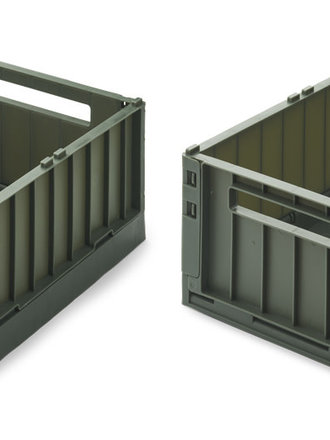 Liewood Weston Storage Box M 2-pack / Hunter green