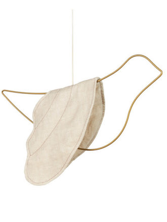 Nobodinoz Lin français bird mobile / greige