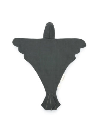 Nobodinoz Lin français Bird doudou 40x48 / green blue