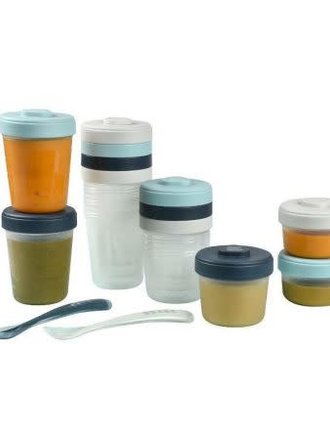 Beaba Pack 1ste maaltijd Storm (2x90ml + 4x150ml + 6x250ml + 2 siliconen lepels 1ste leeftijd)