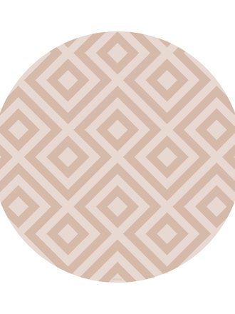 Eeveve Round splash mat / Modern Blocks - Desert Sand
