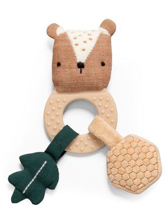 Sebra Activity mini rattle, Milo the bear