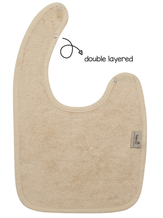 Timboo BIB 26x38cm press studs Double / Frosted Almond