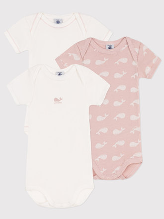 Petit Bateau Set van 3 body's met walvis