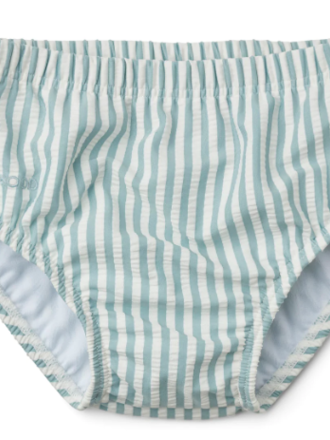 Liewood Anthony Baby Stripe Swim Pants / Sea blue/white