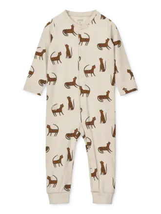 Liewood Birk Printed Pyjamas Jumpsuit Leopard / Sandy