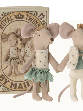 Maileg Royal twins mice, Little sister and  brother in box