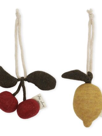 Konges Slojd 2 pack activity toy / cherry  & lemon