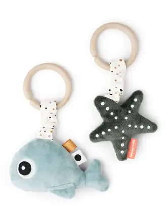 Done by Deer Hanging activity toy 2 pcs Wally  Blue
