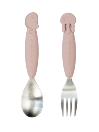 Done by Deer YummyPlus spoon & fork set, Sea friends, Powde