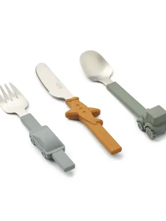 Liewood Tove Cutlery Set / Blue fog mix