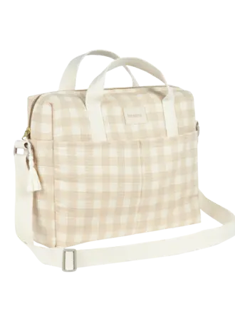 Nobodinoz Gala waterproof changing bag / Ivory Checks