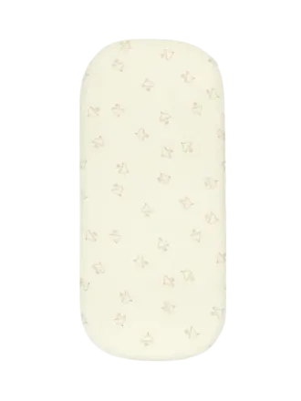 Nobodinoz Wabi-sabi newborn cradle fitted sheet / brown hoshi birds