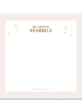 Stationery & Gift Notitieblok vierkant | de liefste Krabbels