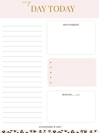 Stationery & Gift Daily Planner | my Day Today