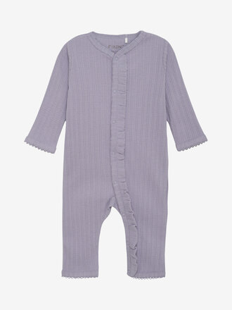 Fixoni Romper LS Pointelle / Lavender Gray Maat 80