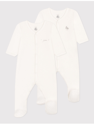 Petit Bateau Kruippakjes wit newborn A09QU