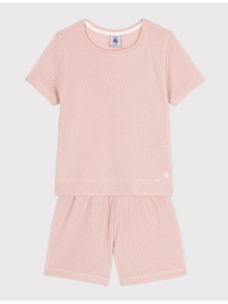 Petit Bateau Pyjama uni roos A09RS
