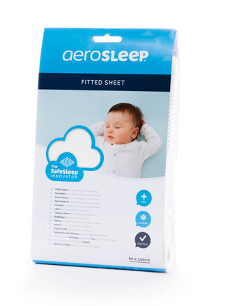AeroSleep Sleep Safe Fitted Sheet 120x60 / White