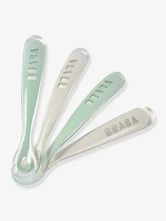 Beaba Set van 4 siliconelepels 1ste leeftijd eucalpyptus