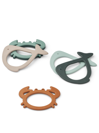 Liewood Calisto Sea Creature Diving Toy 6-Pack Whale blue multi mix