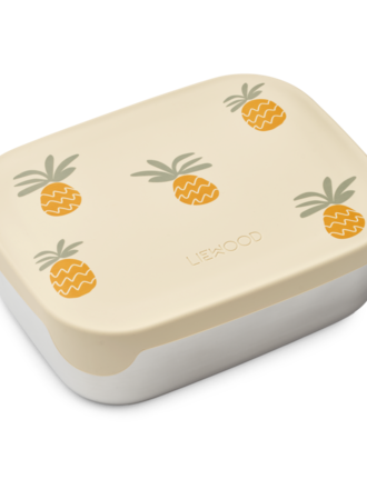 Liewood Arthur printed lunchbox Pineapples /  Cloud cream