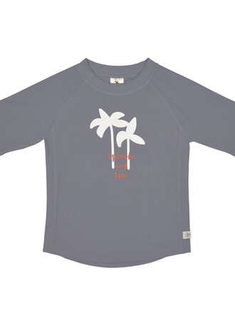 Lassig LSF Short Sleeve Rashguard Palms grey/rust Maat 62/68