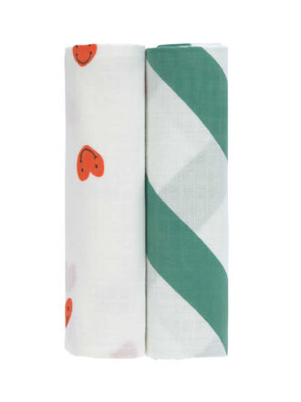 Lassig Swaddle & Burp Blanket XL GOTS Happy  Rascals
