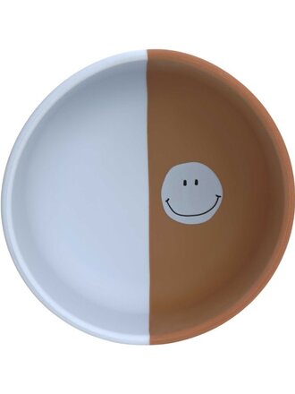 Lassig Silicone Plate Happy Rascals Smile sky  blue