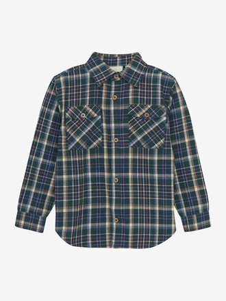 En Fant Shirt LS Check Green 230499